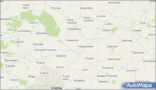 mapa Ksawerówek, Ksawerówek na mapie Targeo