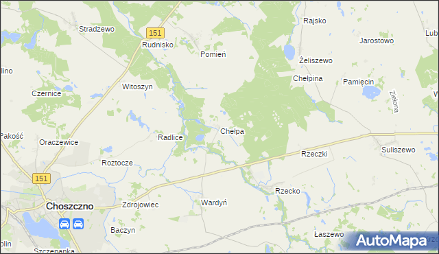 mapa Chełpa, Chełpa na mapie Targeo
