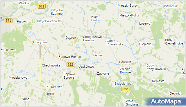 mapa Gatka gmina Winnica, Gatka gmina Winnica na mapie Targeo