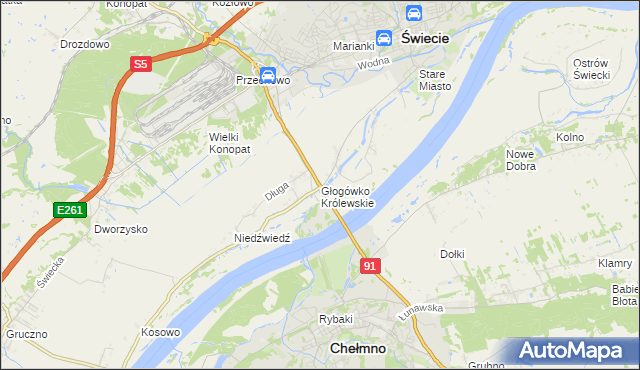 mapa Głogówko Królewskie, Głogówko Królewskie na mapie Targeo