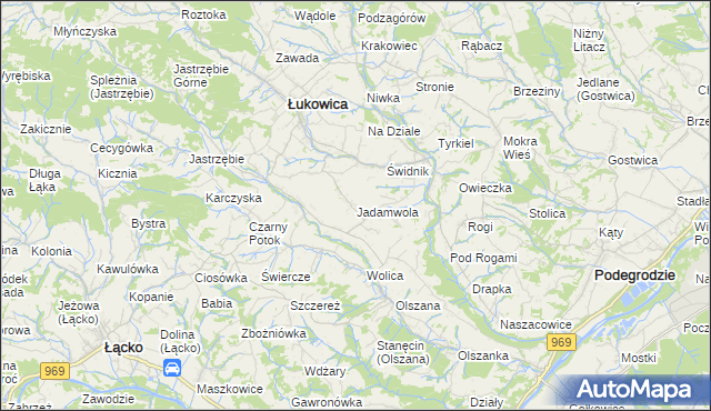 mapa Jadamwola, Jadamwola na mapie Targeo