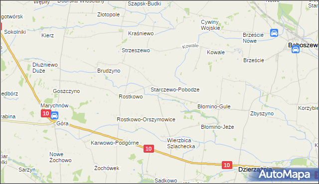 mapa Starczewo Wielkie, Starczewo Wielkie na mapie Targeo