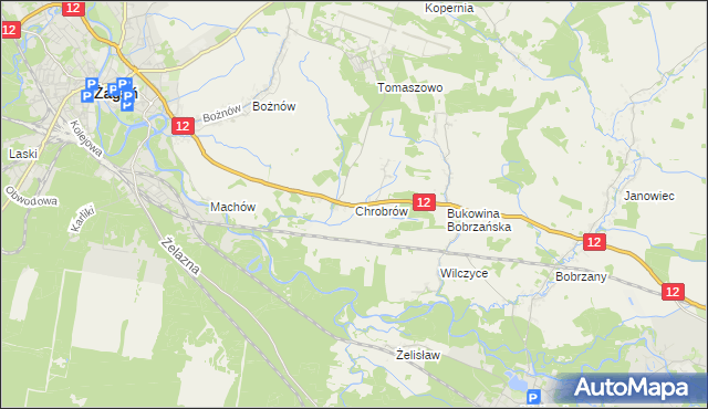 mapa Chrobrów, Chrobrów na mapie Targeo