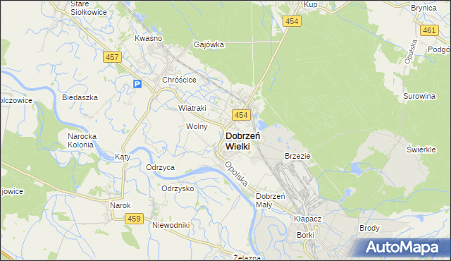 mapa Dobrzeń Wielki, Dobrzeń Wielki na mapie Targeo