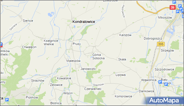 mapa Górka Sobocka, Górka Sobocka na mapie Targeo