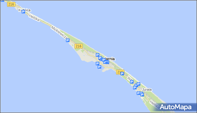 mapa Jastarnia, Jastarnia na mapie Targeo