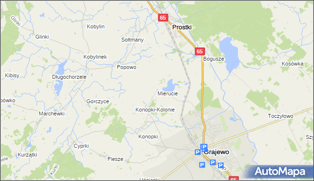 mapa Mierucie, Mierucie na mapie Targeo