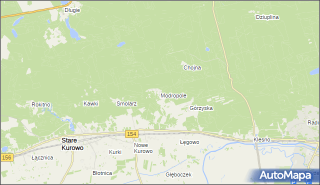 mapa Modropole, Modropole na mapie Targeo