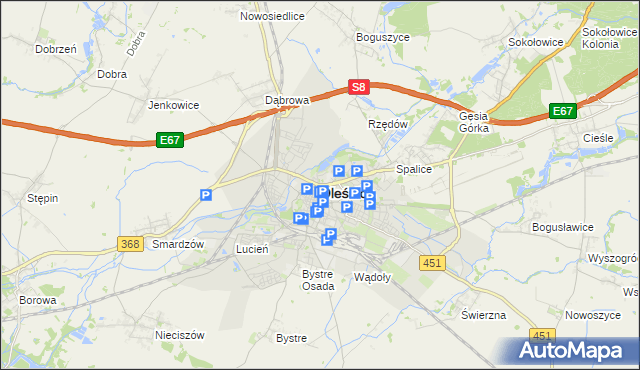 mapa Oleśnica, Oleśnica na mapie Targeo