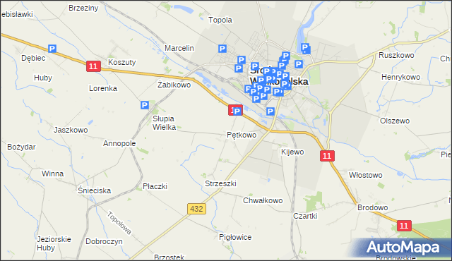 mapa Pętkowo, Pętkowo na mapie Targeo