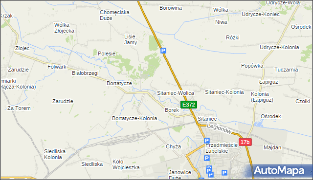 mapa Sitaniec-Wolica, Sitaniec-Wolica na mapie Targeo