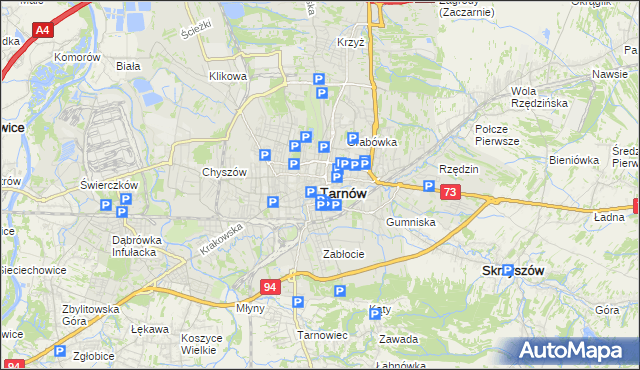 mapa Tarnów, Tarnów na mapie Targeo