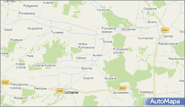 mapa Aurelin, Aurelin na mapie Targeo