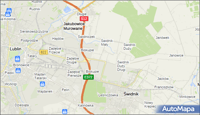 mapa Kolonia Świdnik Mały, Kolonia Świdnik Mały na mapie Targeo