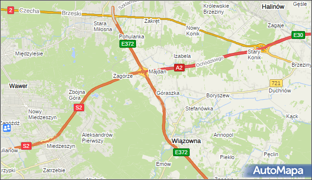 mapa Góraszka, Góraszka na mapie Targeo