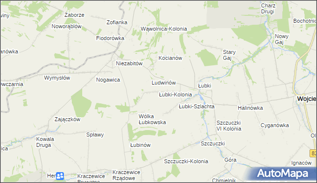 mapa Łubki-Kolonia, Łubki-Kolonia na mapie Targeo