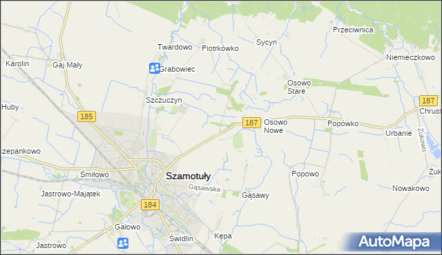 mapa Ludwikowo gmina Szamotuły, Ludwikowo gmina Szamotuły na mapie Targeo