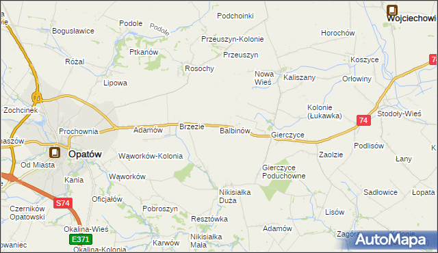 mapa Balbinów, Balbinów na mapie Targeo