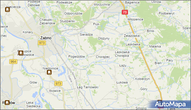 mapa Chorążec, Chorążec na mapie Targeo