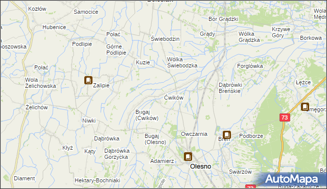 mapa Ćwików, Ćwików na mapie Targeo