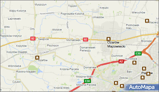 mapa Domaniewek Pierwszy, Domaniewek Pierwszy na mapie Targeo