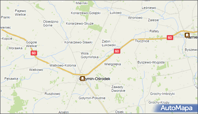 mapa Gołymin-Północ, Gołymin-Północ na mapie Targeo