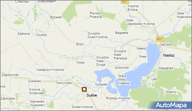 mapa Gruszka Mała Druga, Gruszka Mała Druga na mapie Targeo