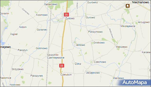 mapa Jelitowo, Jelitowo na mapie Targeo