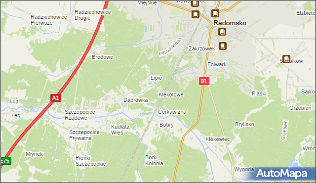 mapa Klekotowe, Klekotowe na mapie Targeo