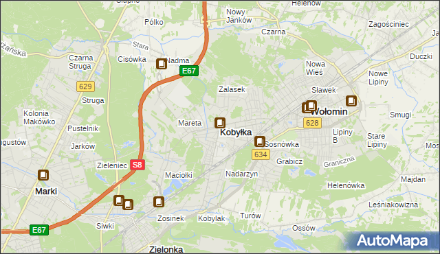 mapa Kobyłka, Kobyłka na mapie Targeo