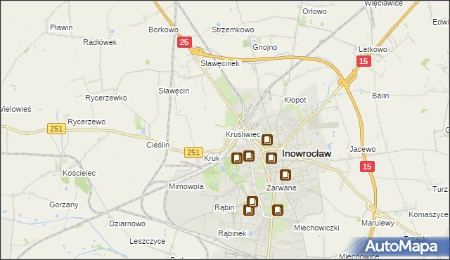 mapa Kruśliwiec, Kruśliwiec na mapie Targeo