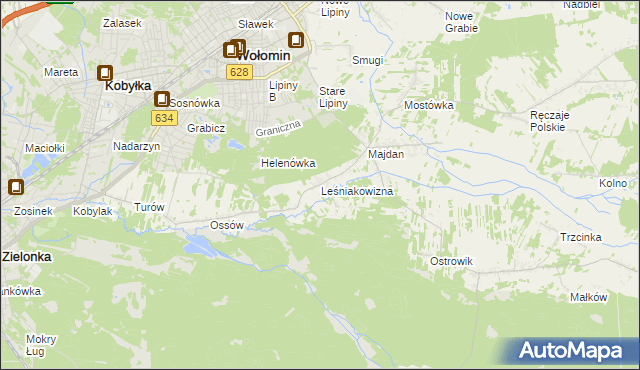 mapa Leśniakowizna, Leśniakowizna na mapie Targeo