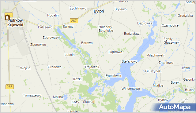 mapa Ludwikowo gmina Bytoń, Ludwikowo gmina Bytoń na mapie Targeo