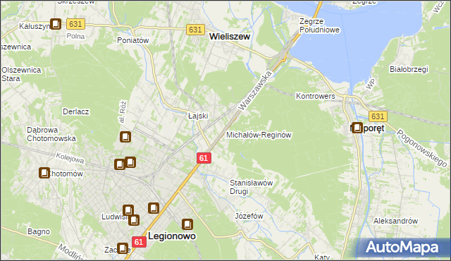 mapa Michałów-Reginów, Michałów-Reginów na mapie Targeo