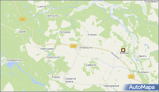 mapa Motarzyno, Motarzyno na mapie Targeo