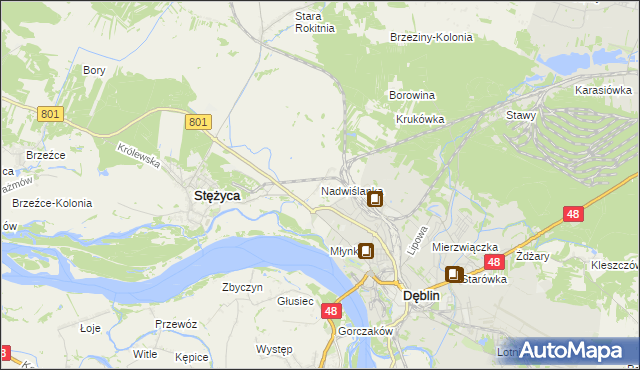 mapa Nadwiślanka, Nadwiślanka na mapie Targeo