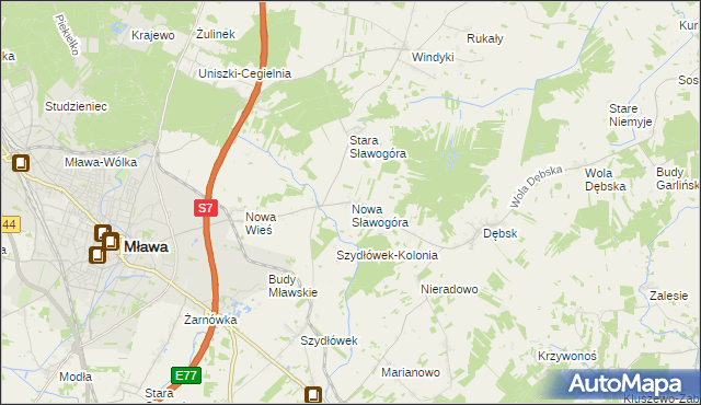 mapa Nowa Sławogóra, Nowa Sławogóra na mapie Targeo