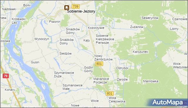 mapa Nowy Zambrzyków, Nowy Zambrzyków na mapie Targeo