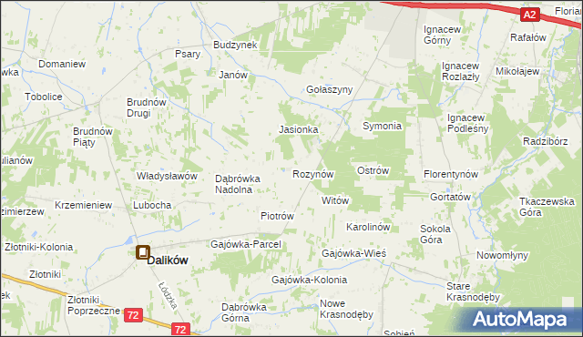 mapa Rozynów, Rozynów na mapie Targeo