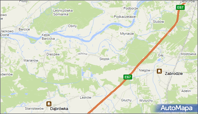 mapa Słopsk, Słopsk na mapie Targeo