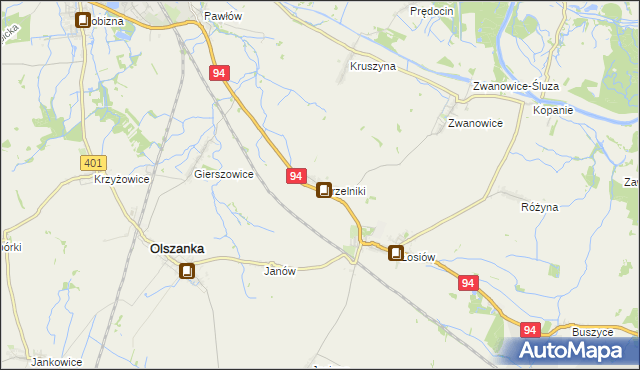 mapa Strzelniki gmina Lewin Brzeski, Strzelniki gmina Lewin Brzeski na mapie Targeo