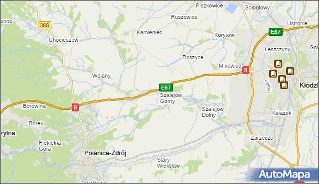 mapa Szalejów Górny, Szalejów Górny na mapie Targeo