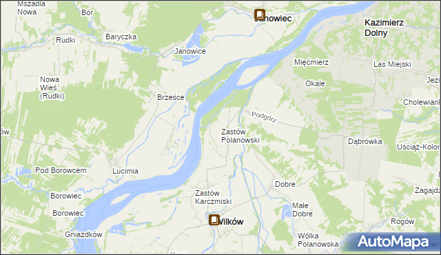mapa Zastów Polanowski, Zastów Polanowski na mapie Targeo