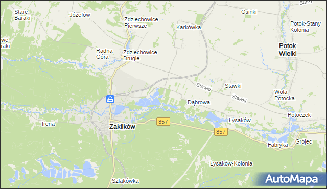 mapa Antoniówka gmina Zaklików, Antoniówka gmina Zaklików na mapie Targeo