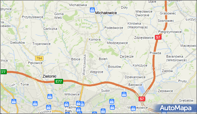 mapa Boleń, Boleń na mapie Targeo