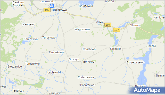 mapa Charzewo, Charzewo na mapie Targeo