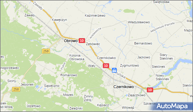 mapa Czernikówko, Czernikówko na mapie Targeo