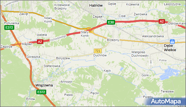 mapa Duchnów, Duchnów na mapie Targeo
