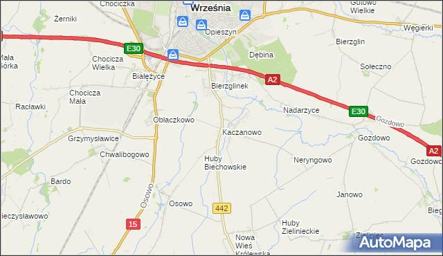 mapa Kaczanowo, Kaczanowo na mapie Targeo