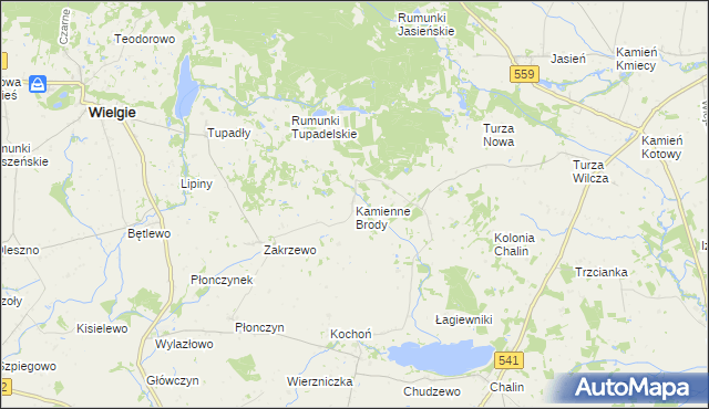 mapa Kamienne Brody, Kamienne Brody na mapie Targeo